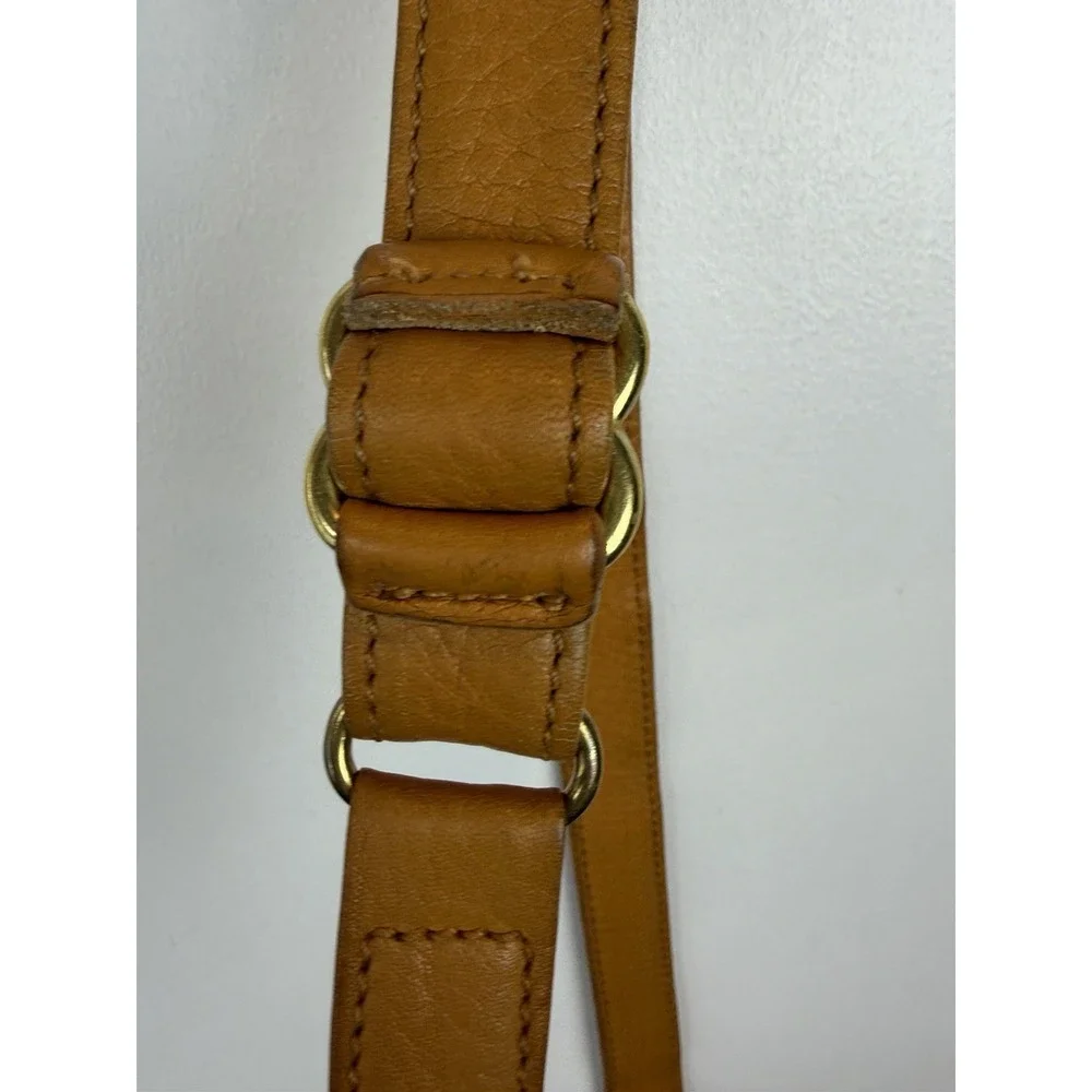 Vintage Coach Sonoma Pocket Zip 4924 Mustard Yellow Leather Crossbody USA Read